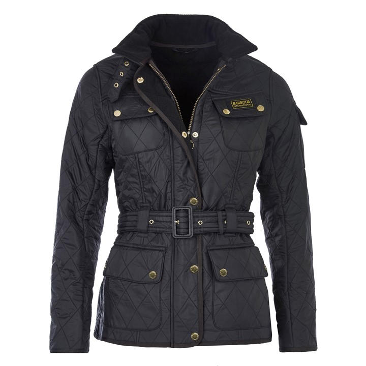 Barbour International Women's Black International Polarquilt Jacket Size 14