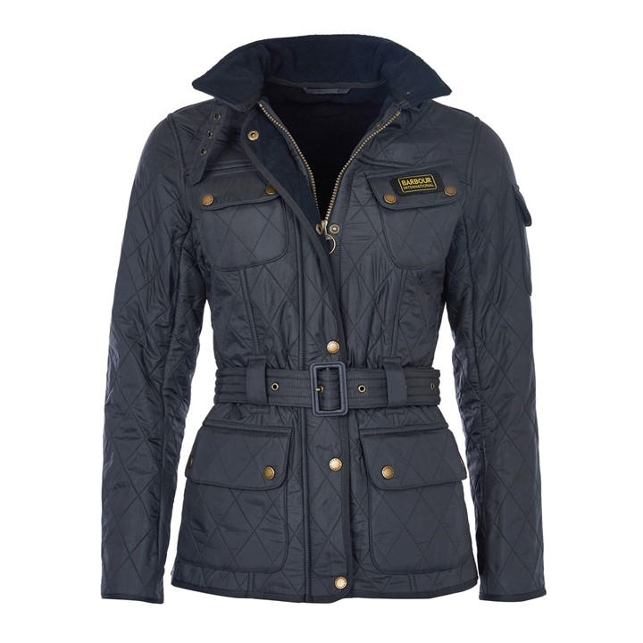 Barbour International Women's Blue International Polarquilt Jacket Size 14