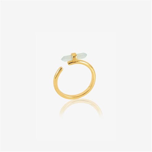 RACHEL JACKSON LONDON - Women's Tranquility Aquamarine Adjustable Ring