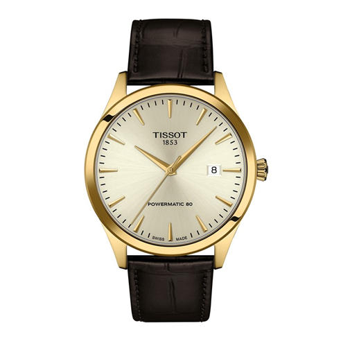 Tissot - Men's Classic Dream Stainless Steel Leather Strap Automatic Watch