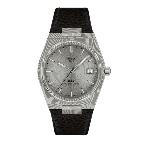 Tissot - Men's PRX Damascas Damascus Steel Automatic Analogue Watch