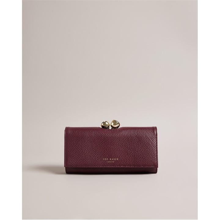 Ted Baker Leather Josiey Crystal Top Purs In Purple