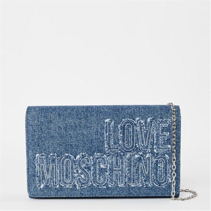 LOVE MOSCHINO DENIM CLUTCH