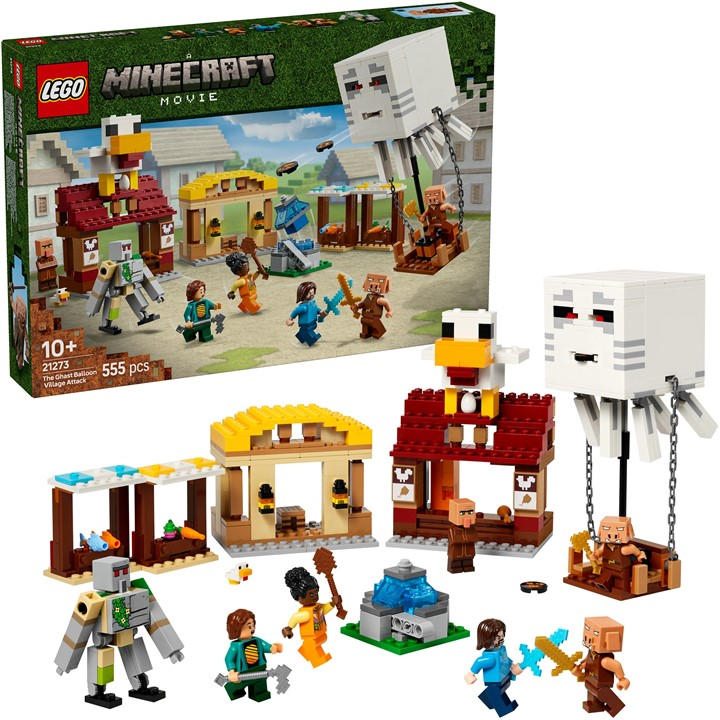 Lego Boys Multi Minecraft 21273 The Ghast Balloon Village Attack -