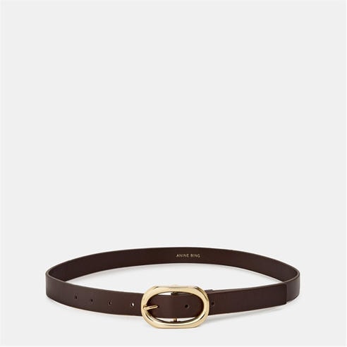 ANINE BING - Women's Kate Brown Leather Belt