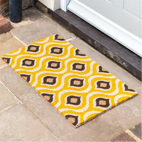 Gallery - Ikat Ochre and Natural Coir Doormat