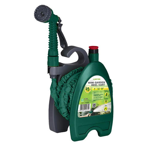 Dekton - Garden Hose Reel Cart -  Dekton Mini Garden Reel Cart with 25ft Expandable Hose