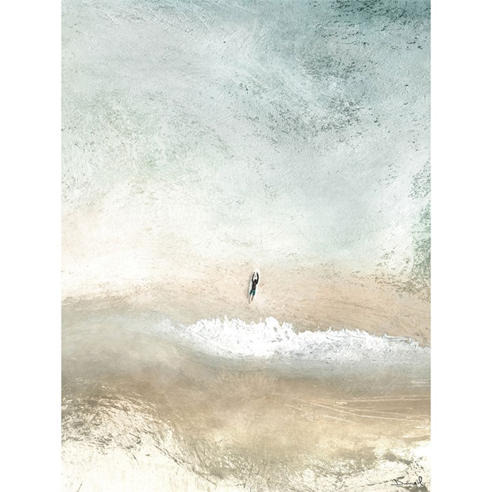 The Art Group - Dan Hobday Lone Surfer 60X80 Wall Art