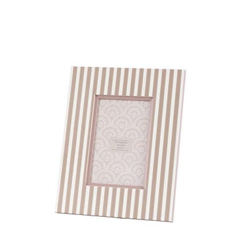 Gallery - Stripe Photo Frame Olive & Fawn 6x4in (2pk)