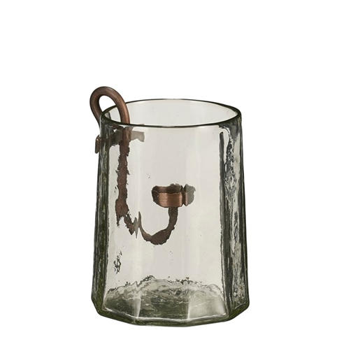 Mica - Cynthia hurricane light with candleholder glass