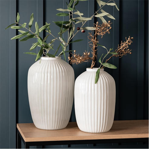 Gallery - Fjord Vase Medium White 210x210x305mm