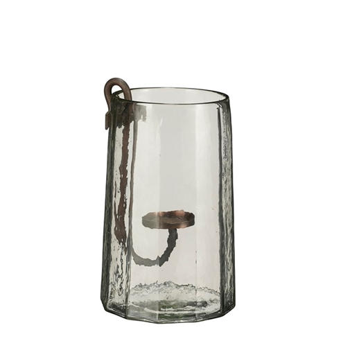 Mica - hurricane light with candleholder glass