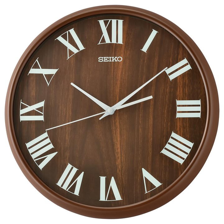 Brown - Seiko Clocks - Wall Clock