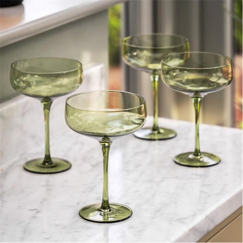 Gallery - Coupe Glass Smokey Green (4pk)