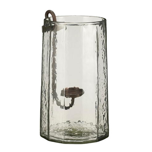 Mica - hurricane light with candleholder glass