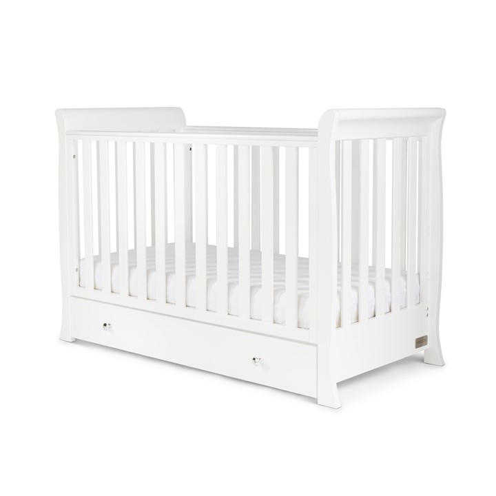 Ickle Bubba Unisex Kids White Snowdon 4 In 1 Mini Cot Bed & Sprung Mattress