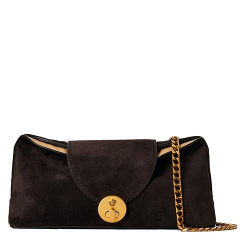 VERSACE - Women's Suede Chain Strap Shoulder Bag