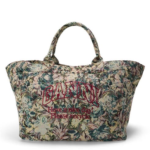 GANNI - Women's XXL Print Tote Bag