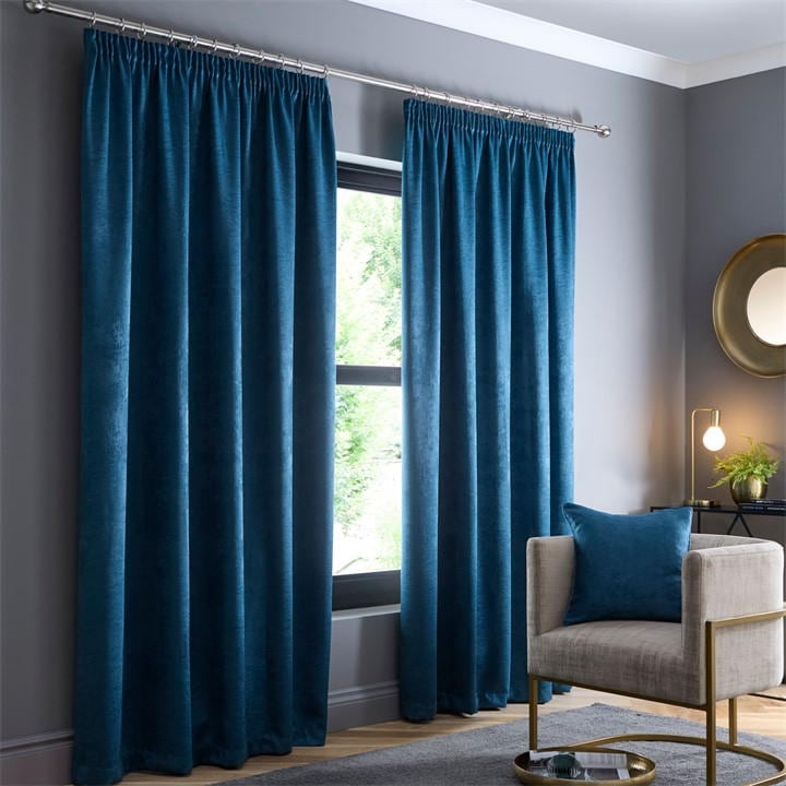 FUSION GALAXY THERMAL EFFECT CURTAINS IN DARK TEAL