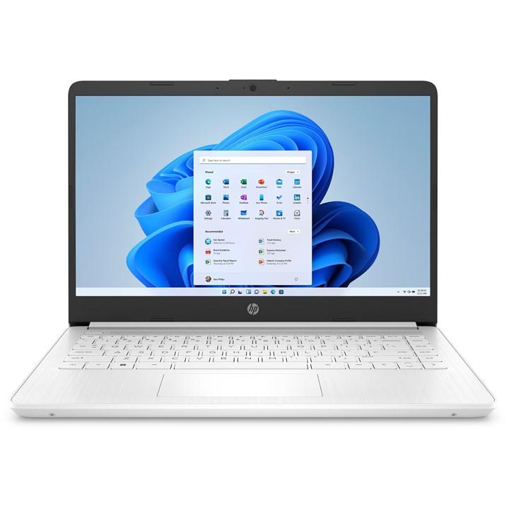 HP HP 14s Laptop - Intel Celeron, 4GB, 128GB, Win 11 - White