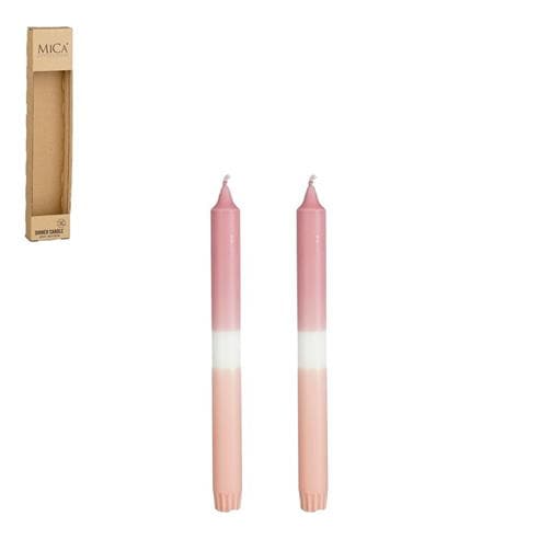 Mica - Dip-dye dinner candle stearin 2 pieces