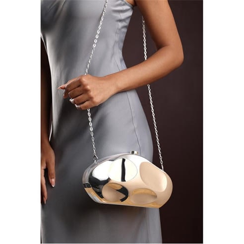 Wheres That From - Sculpted Evening Clutch Bag