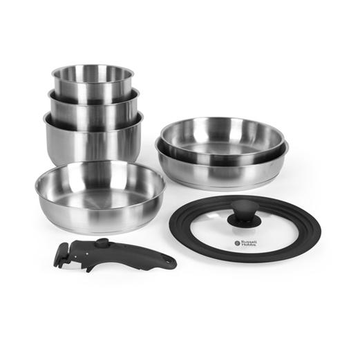 Russell Hobbs - 8-Piece Cookware Set – Detachable Clip-On Handles