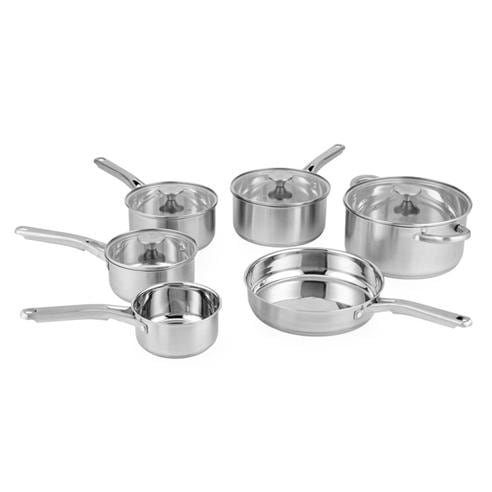 Salter - Signature 6 Piece Stainless Steel Pan Set