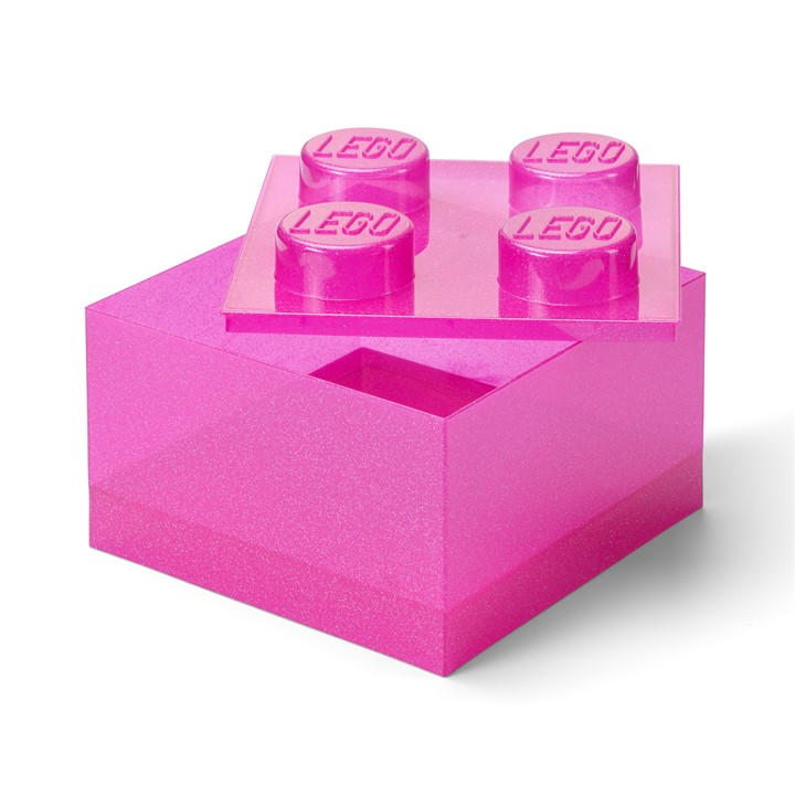 Lego Unisex Kids Glitter 4 Brick Storage - Size 40090801