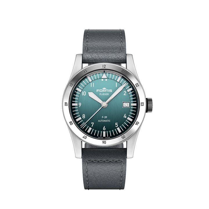 Fortis Men's Silver Flieger Strap Analogue Watch