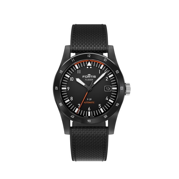 Fortis Men's Black Flieger Hy