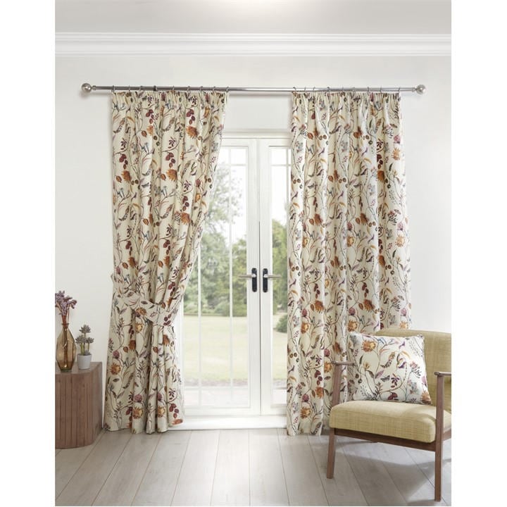 Sundour Unisex Multi Grove Floral Pencil Pleat Curtains Size 46 X 54 In