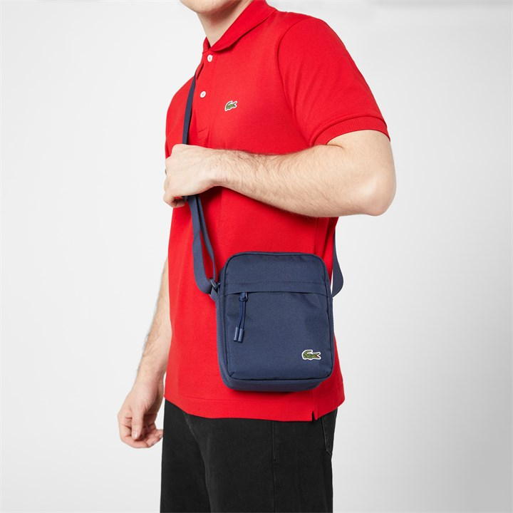 Navy L24 - Lacoste - Men's Vertical Cross Body Bag