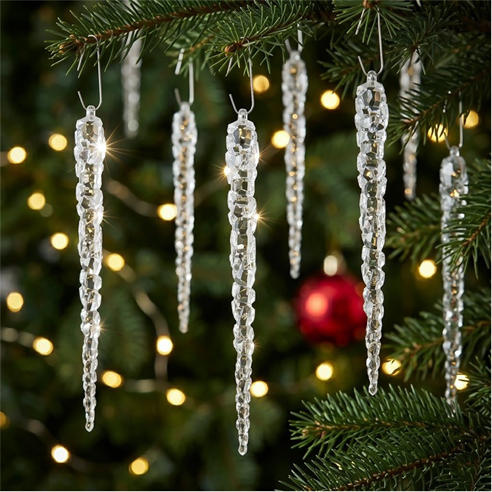 The Spirit Of Christmas - 10 Pack Icicle Tree Decorations