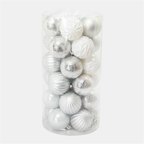 The Spirit Of Christmas - 30pc Baubles 54 Silver One Size