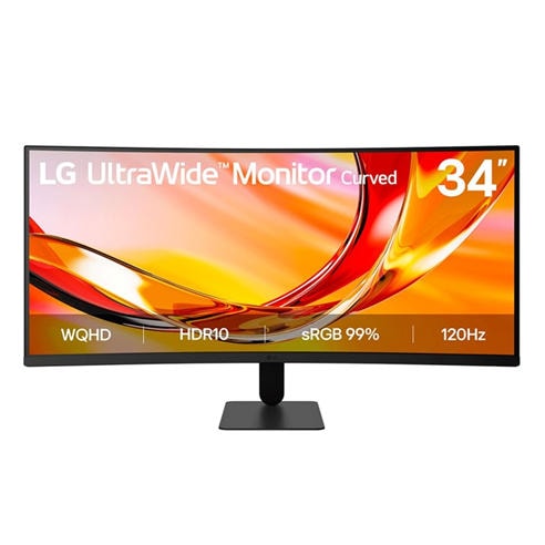 LG - LG 34U601B-B 34 inch Ultra Wide QHD 120Hz Curved Monitor