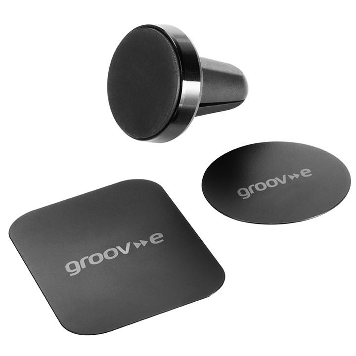 Black - Groov-e - Air Vent Mount Universal Magnetic Holder