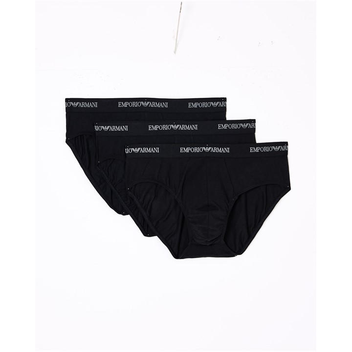 Emporio Armani Men's Black 3 Pack Bottom Large