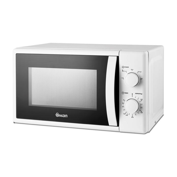 Swan Unisex White 20L 700W Manual Microwave Medium