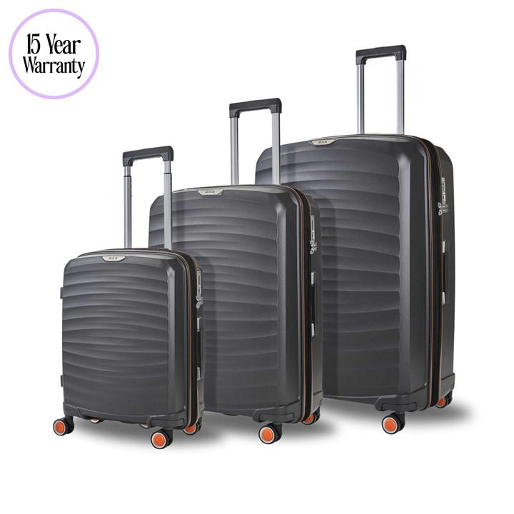 Rock Unisex Grey Sunwave Suitcase Charcoal Cabin