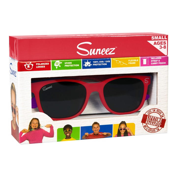 Suneez Unisex Kids Red Polarised Sunglasses Childrens 3-8Yrs