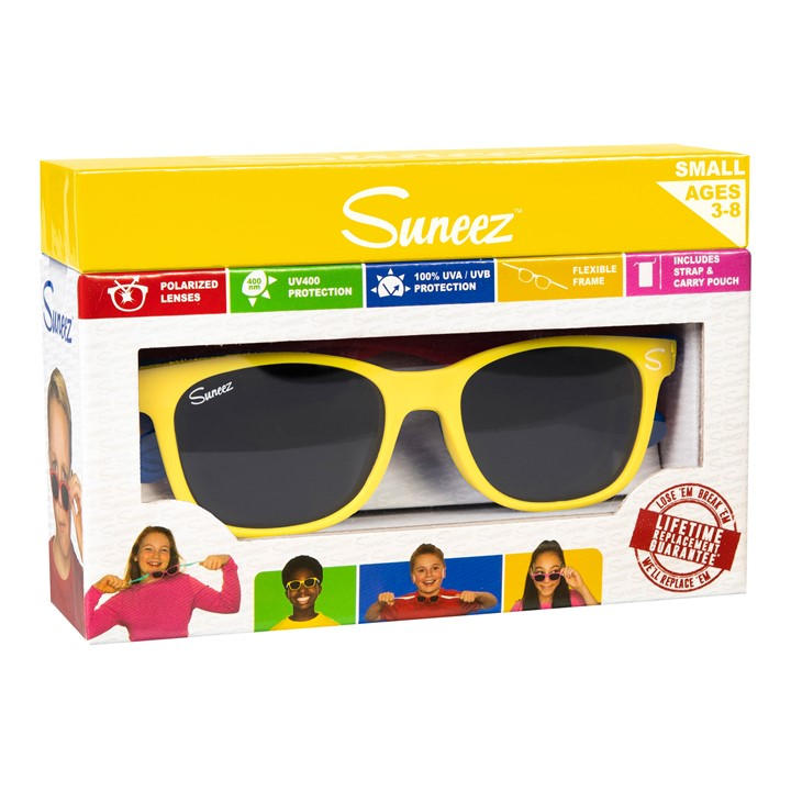 Suneez Unisex Kids Yellow Polarised Sunglasses Childrens 3-8Yrs