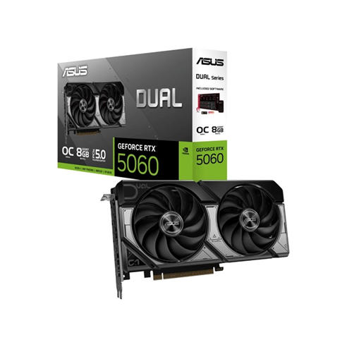 ASUS - NVIDIA GeForce RTX 5060 Dual OC Graphics Card for Gaming - 8GB