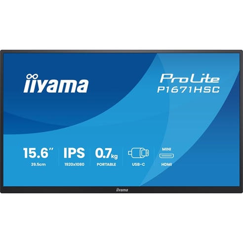 iiyama - PROLITE P1671HSC-B1 15.6 Inch Portable Full HD IPS Monitor