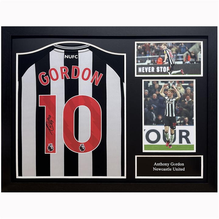 Black - AllStarSignings Ltd - Anthony Gordon signed & framed Newcastle United sh