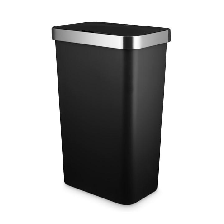 Tower Unisex Black 50L Rectangular Abs Sensor Bin Medium