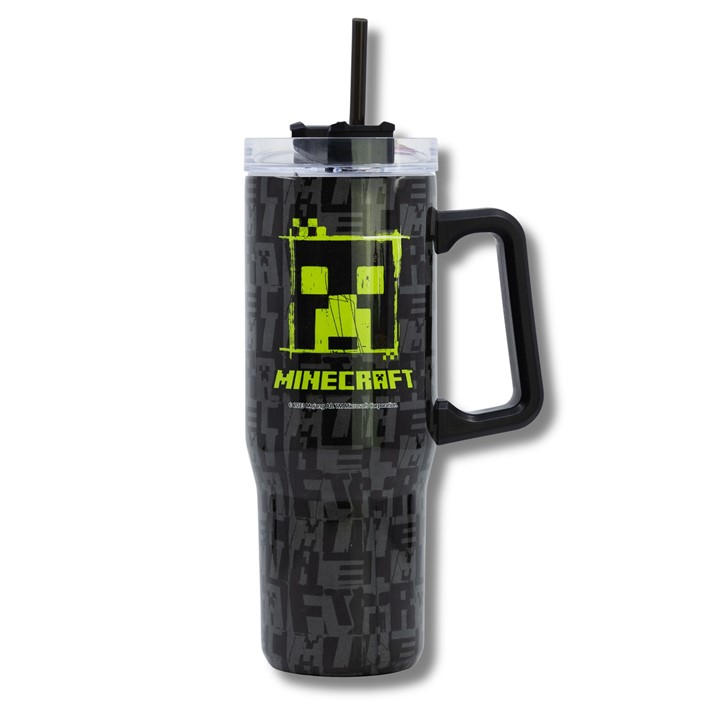 Minecraft Unisex Black Insulated Rambler Mug 940 Ml Size 75643