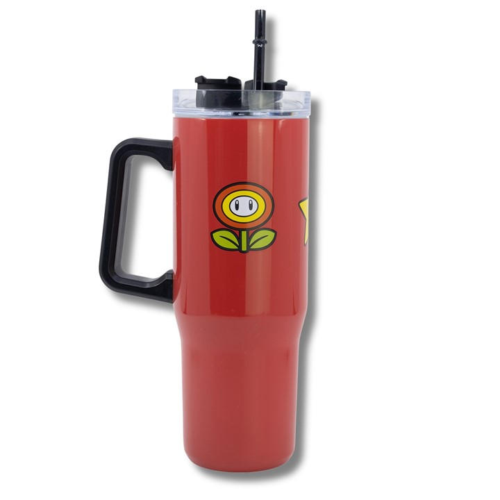 Super Mario Unisex Red Insulated Rambler Mug 940Ml Extra Large