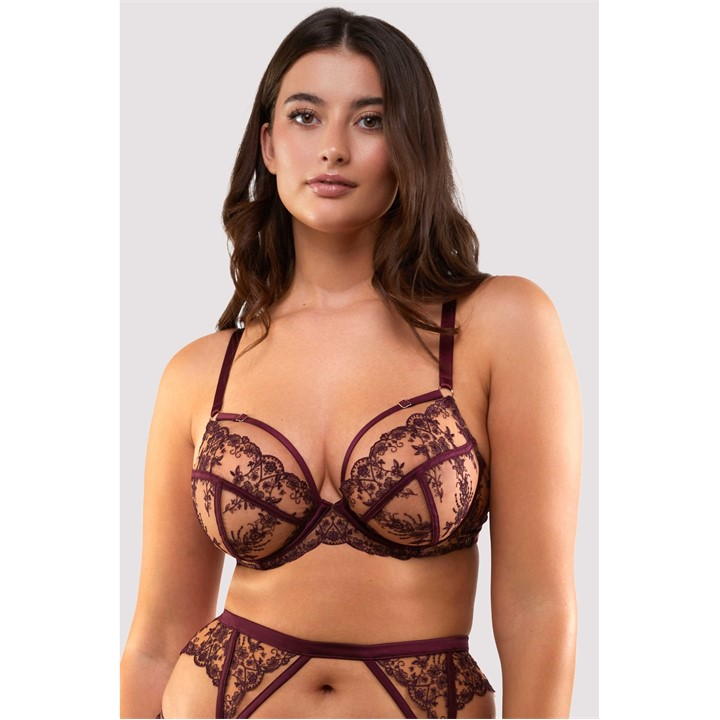 Black - Playful Promises - Cassia Wine Embroidery Bra