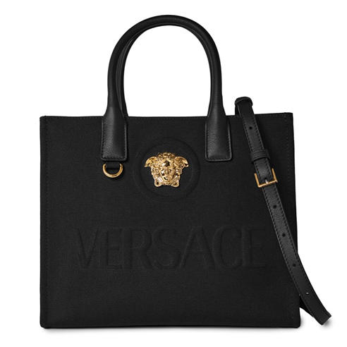 VERSACE - Women's La Medusa Small Canvas Tote Bag